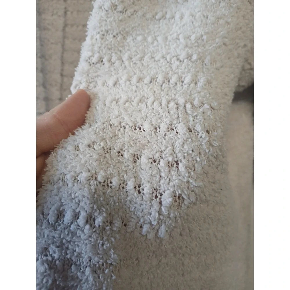 Barefoot dreams cozy chic open front cardigan lounge NWT size M flaw